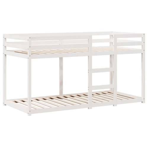 Krevet na kat s krovom bijeli 90 x 200 cm od masivne borovine - Bijela 90 x 200 cm Cijena