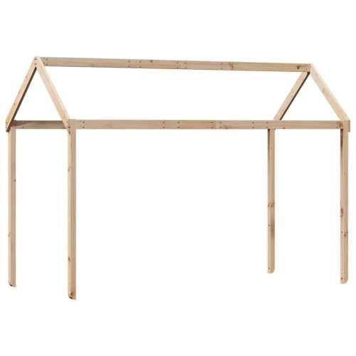 Krevet na kat s krovom 90 x 190 cm od masivne borovine - Prirodna 90 x 190 cm Cijena