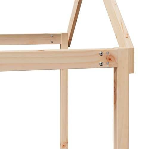Krevet na kat s krovom 90 x 190 cm od masivne borovine - Prirodna 90 x 190 cm Cijena