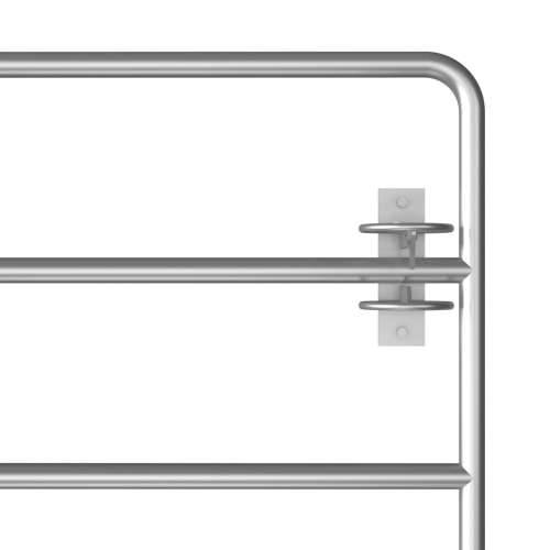 Vrata za polje s 5 šipki čelična (95 - 170) x 90 cm srebrna Cijena