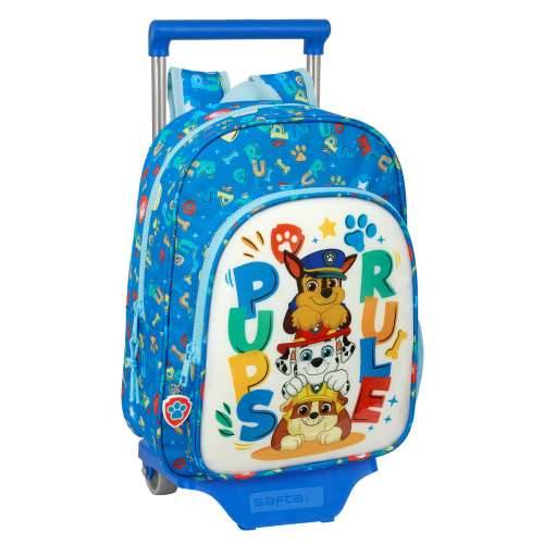 Školski Ruksak s Kotačima The Paw Patrol Pups rule Plava 26 x 34 x 11 cm Cijena