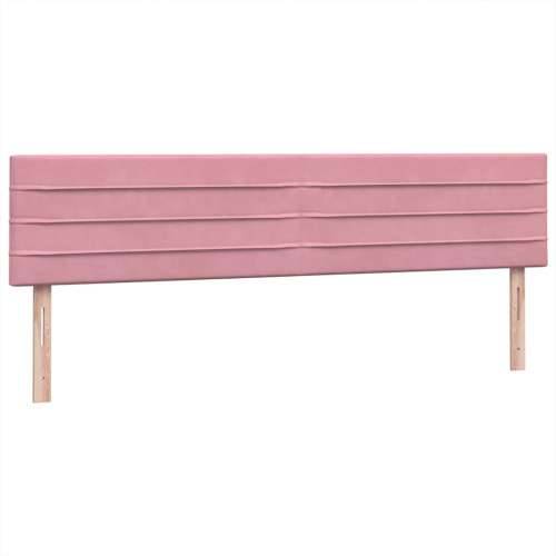 Box Spring krevet s madracem ružičasti 180x220 cm samt - Ružičasta 180 x 220 cm vodoravne pruge Cijena