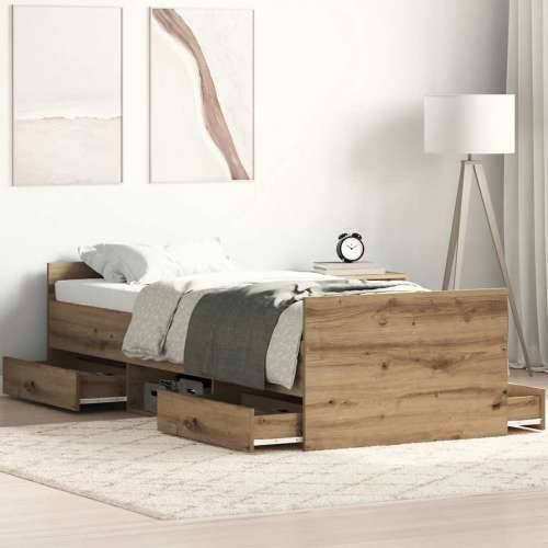 Okvir kreveta bez madraca boja hrasta artisan 90x200 cm - hrast artisan 90 x 200 cm Cijena