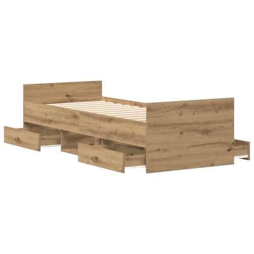 Okvir kreveta bez madraca boja hrasta artisan 90x200 cm - hrast artisan 90 x 200 cm Cijena