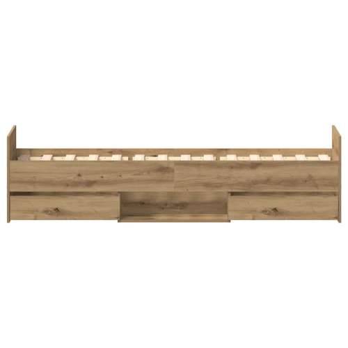 Okvir kreveta bez madraca boja hrasta artisan 90x200 cm - hrast artisan 90 x 200 cm Cijena