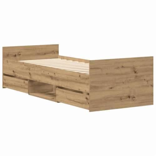 Okvir kreveta bez madraca boja hrasta artisan 90x200 cm - hrast artisan 90 x 200 cm Cijena