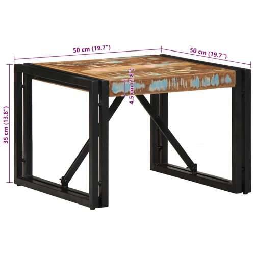 Stolić za kavu višebojna 50x50x35 cm masivnog obnovljenog drva - 50 x 50 x 35 cm 1 masivno obnovljeno drvo Cijena