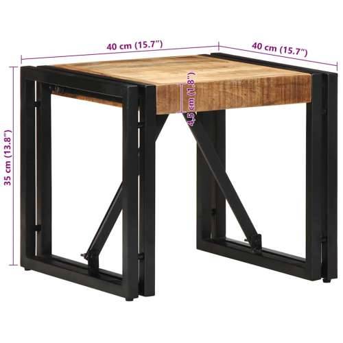 Stolić za kavu 40x40x35 cm od masivnog grubog drva manga - 40 x 40 x 35 cm 1 Grubo masivno drvo manga Cijena