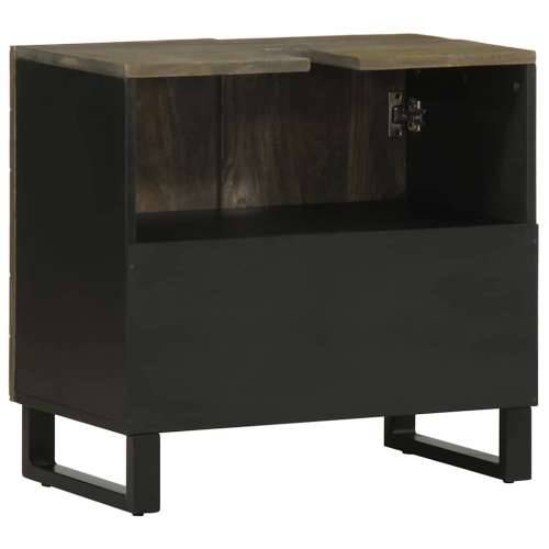 Ormarić za Lavabo - Umivaonik crni 62x33x58 cm Puno drvo Mango Cijena