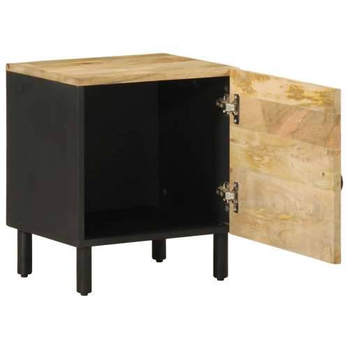 Krevetni ormarić crni 40x33,5x46 cm Puno grubo drvo Mango - 1 Cijena