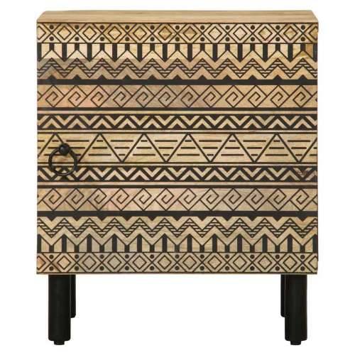 Krevetni ormarić crni 40x33,5x46 cm Puno grubo drvo Mango - 1 Cijena