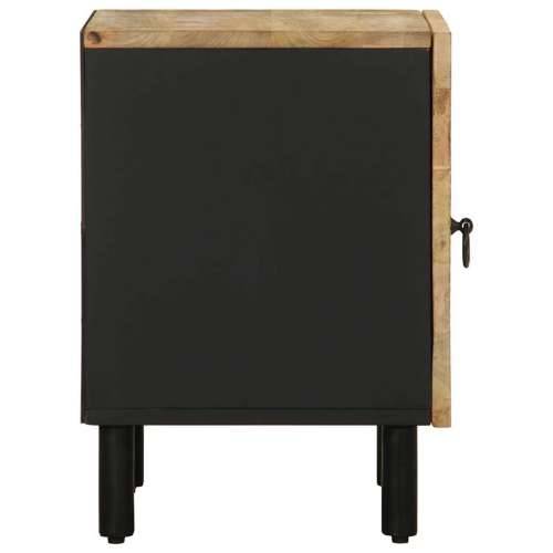 Krevetni ormarić crni 40x33,5x46 cm Puno grubo drvo Mango - 1 Cijena
