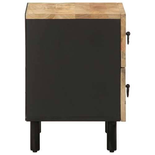 Krevetni ormarić crni 40x33,5x46 cm Puno grubo drvo Mango - 1 Cijena