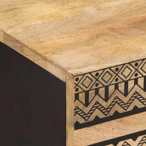 Krevetni ormarić crni 40x33,5x46 cm Puno grubo drvo Mango - 1 Cijena