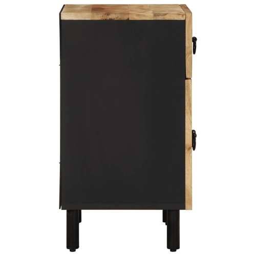 Krevetni ormarić crni 50x33x60 cm Puno grubo drvo Mango Cijena