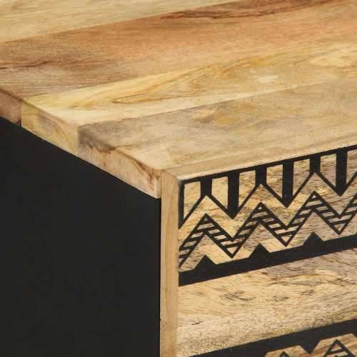 Krevetni ormarić crni 50x33x60 cm Puno grubo drvo Mango Cijena