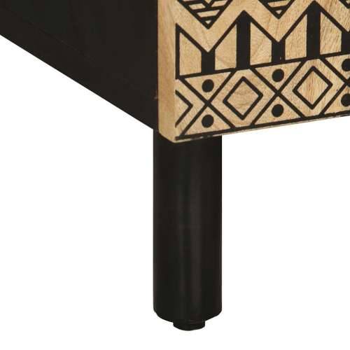 Krevetni ormarić crni 50x33x60 cm Puno grubo drvo Mango Cijena