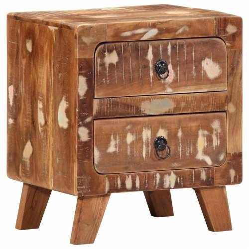 Noćni ormarić 40x32x46 cm Obrađeno puno drvo - 1 masivno obnovljeno drvo Cijena