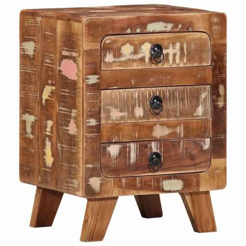 Noćni ormarić 2 kom 37x32x50 cm Obrađeno puno drvo - 2 masivno obnovljeno drvo Cijena