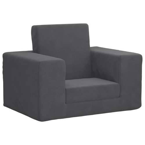 Dječji kauč na razvlačenje antracit mekani plišani - Antracit Sofa Cijena