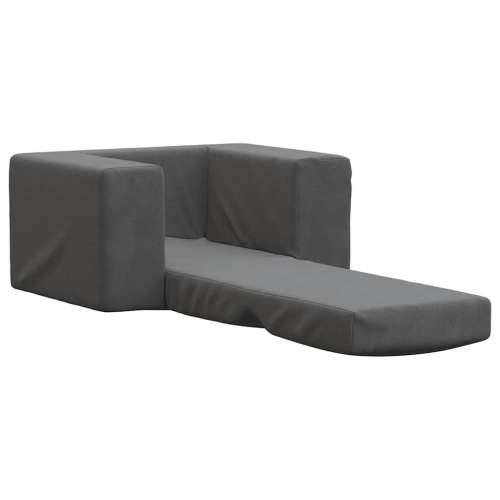 Dječji kauč na razvlačenje antracit mekani plišani - Antracit Sofa Cijena