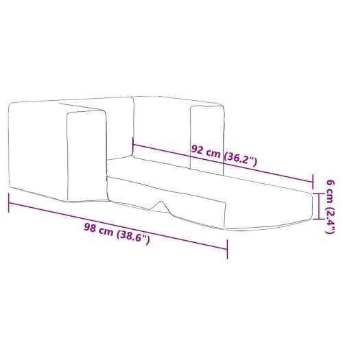 Dječji kauč na razvlačenje antracit mekani plišani - Antracit Sofa Cijena