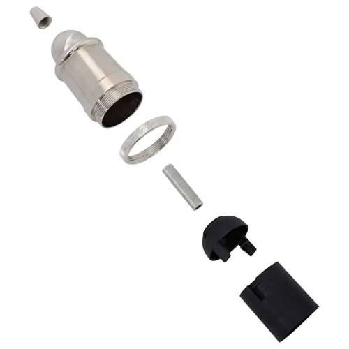 Grla za svjetiljke 2 kom Saten nikal E27 - satenski nikal 47 x 103 mm Cijena