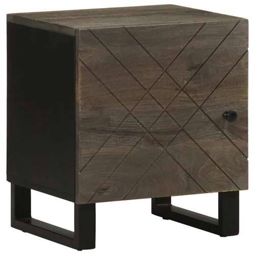 Noćni ormarići 2 kom crni 40x33x46 cm od masivnog drva manga - 2 Cijena