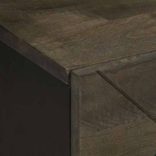 Noćni ormarići 2 kom crni 40x33x46 cm od masivnog drva manga - 2 Cijena
