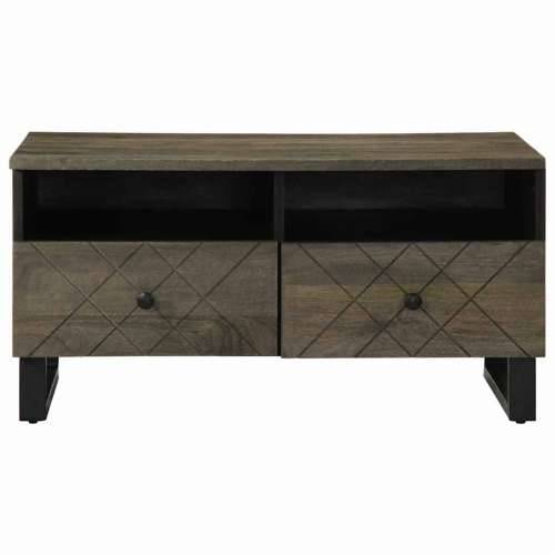 Stolić za kavu crni 80 x 54 x 40 cm od masivnog drva manga Cijena