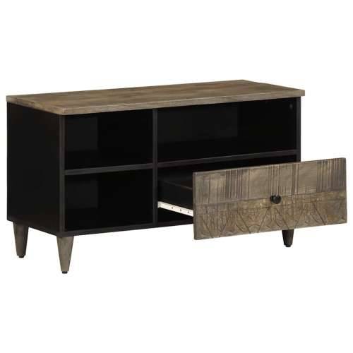 TV ormarić crni 80x33x46 cm od masivnog drva manga Cijena