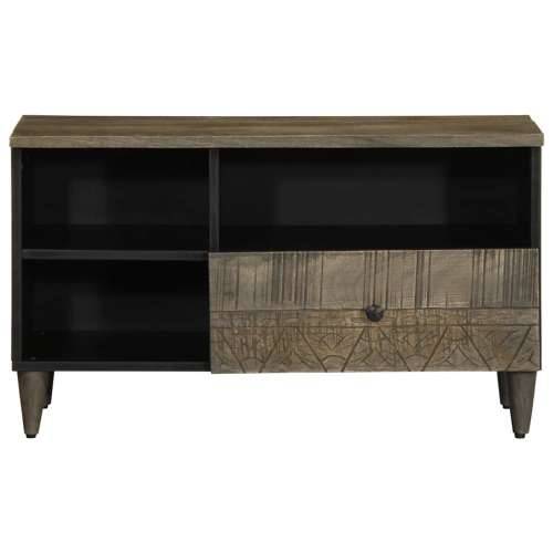 TV ormarić crni 80x33x46 cm od masivnog drva manga Cijena
