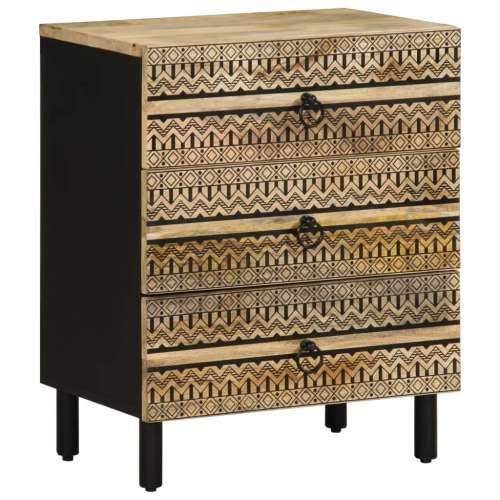 Krevetni ormarić crni 50x33x62 cm Puno grubo drvo Mango Cijena