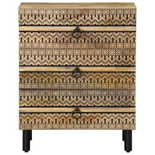 Krevetni ormarić crni 50x33x62 cm Puno grubo drvo Mango Cijena