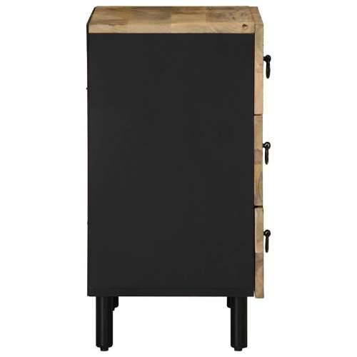 Krevetni ormarić crni 50x33x62 cm Puno grubo drvo Mango Cijena