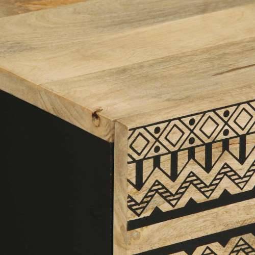 Krevetni ormarić crni 50x33x62 cm Puno grubo drvo Mango Cijena