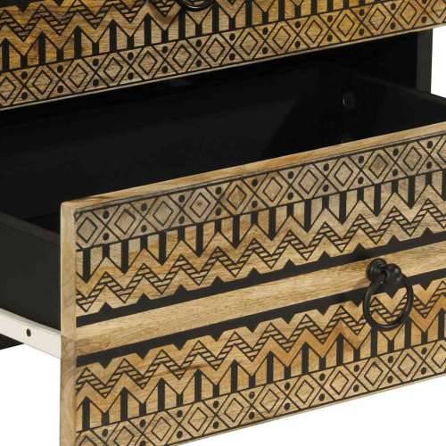 Krevetni ormarić crni 50x33x62 cm Puno grubo drvo Mango Cijena