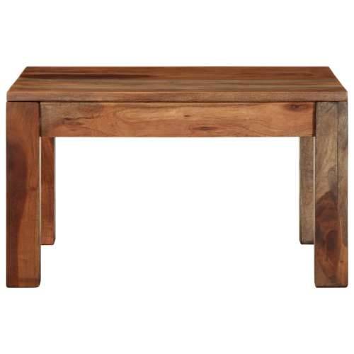 Stol za kavu 60x60x35 cm puno drvo bagrem - Prirodna 1 Cijena