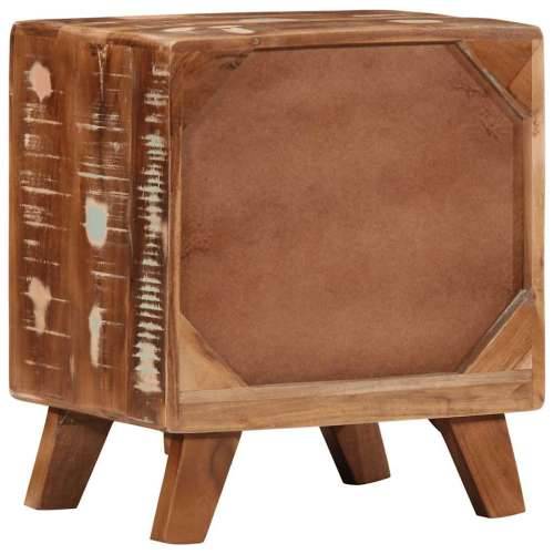 Noćni ormarić 40x32x46 cm Obrađeno puno drvo - Smeđa 1 masivno obnovljeno drvo Cijena