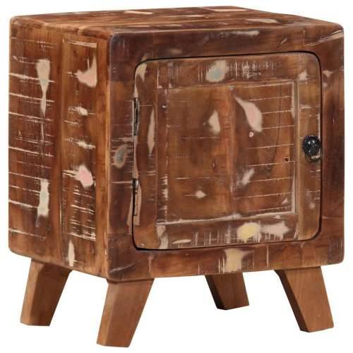 Noćni ormarić 40x32x46 cm Obrađeno puno drvo - Smeđa 1 masivno obnovljeno drvo Cijena