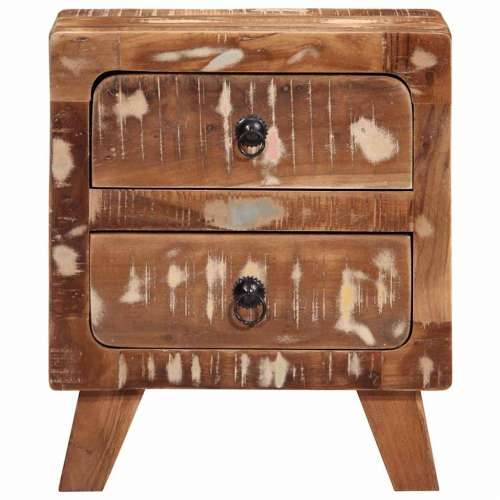 Noćni ormarić 2 kom 40x32x46 cm Obrađeno puno drvo - 2 masivno obnovljeno drvo Cijena