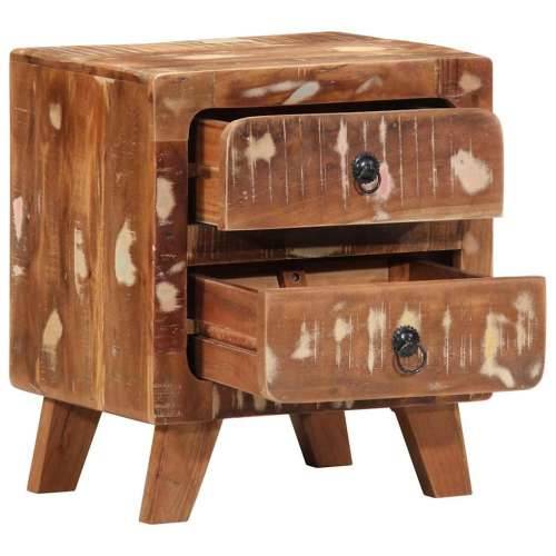 Noćni ormarić 2 kom 40x32x46 cm Obrađeno puno drvo - 2 masivno obnovljeno drvo Cijena
