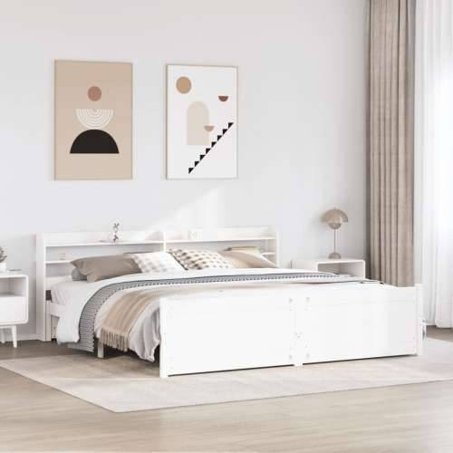 Okvir kreveta s uzglavljem bez madraca bijeli 200x200 cm - Bijela 200 x 200 cm Cijena