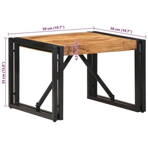Stolić za kavu 50x50x35 cm od masivnog bagremovog drva - 50 x 50 x 35 cm 1 Masivno bagremovo drvo Cijena