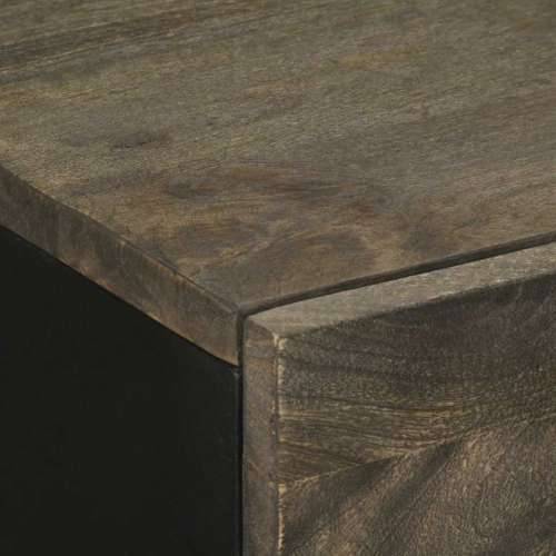 Komoda crna 60x33x75 cm Puno drvo Mango Cijena