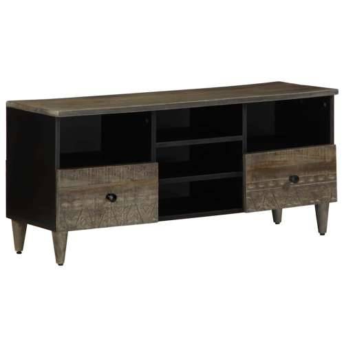 TV ormarić crni 100 x 33 x 46 cm od masivnog drva manga Cijena