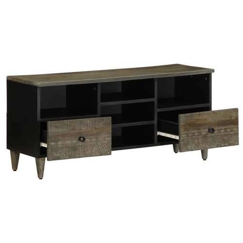 TV ormarić crni 100 x 33 x 46 cm od masivnog drva manga Cijena