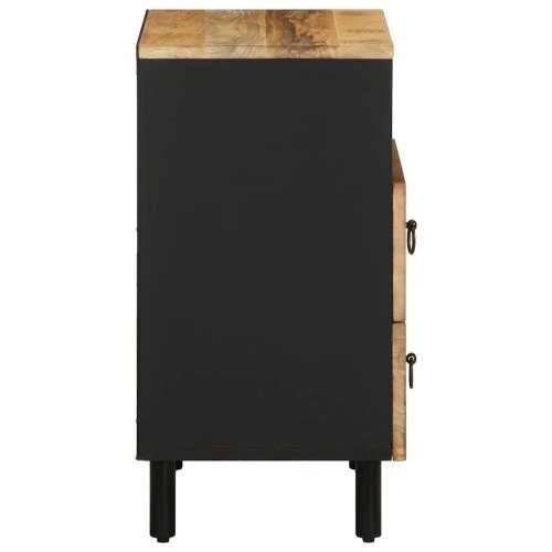 Krevetni ormarić crni 50x33x62 cm Puno grubo drvo Mango Cijena