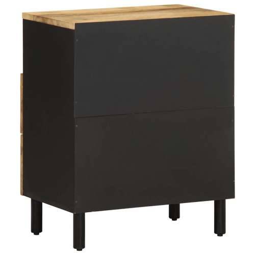Krevetni ormarić crni 50x33x62 cm Puno grubo drvo Mango Cijena