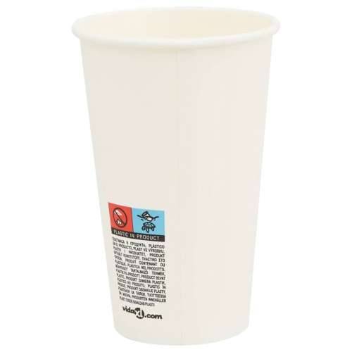 papirnate šalice za kavu 1000 kom 16 oz 400 ml bijele - 1 400 ml Cijena
